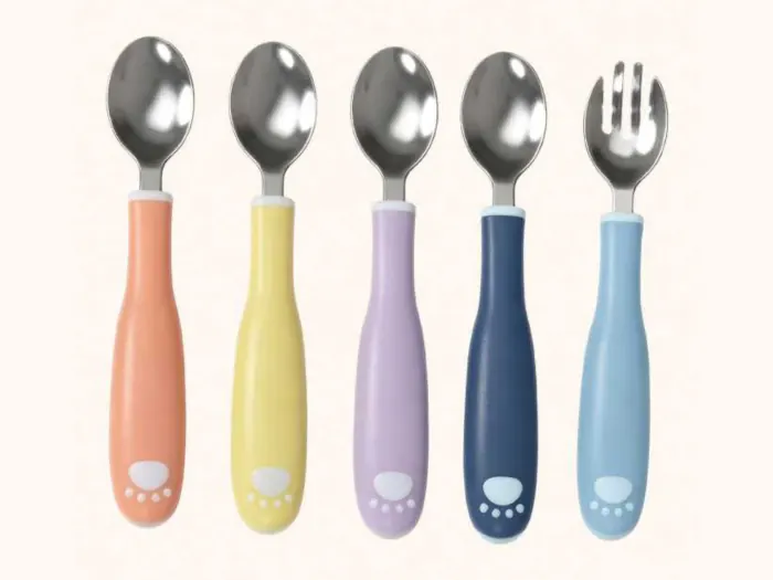 Bent Stainless Fork & Spoon